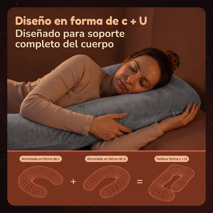 Diseño en forma de c + U para soporte completo del cuerpo